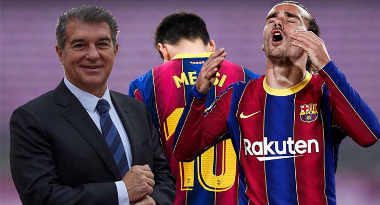 Chủ tịch Laporta cũng bó tay với hợp đồng của Messi