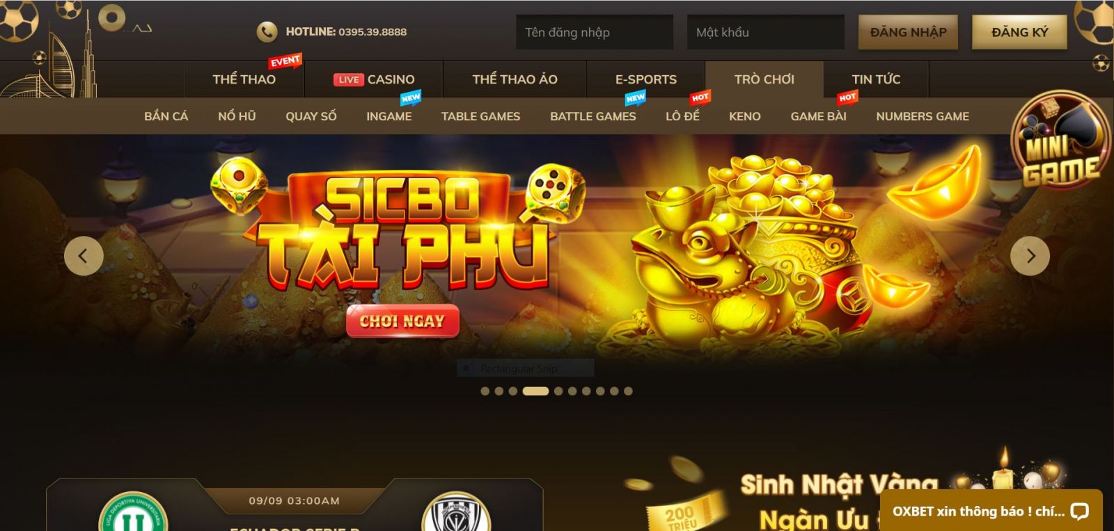 Đăng ký tài khoản OXBET