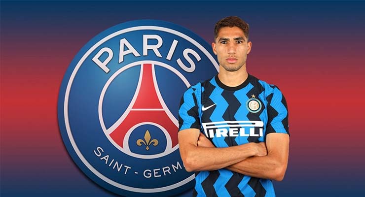 Hakimi rời Inter đến PSG