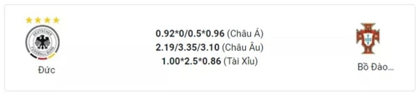 Soi kèo thẻ vàng Bồ Đào Nha vs Đức