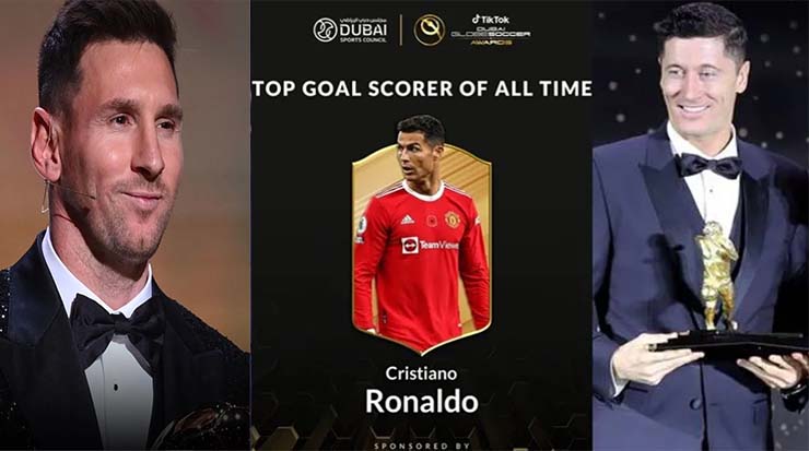 Messi trắng tay, còn Ronaldo và Lewy đều có giải tại Globe Soccer Awards 2021