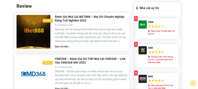 Review những nhà cái hàng đầu