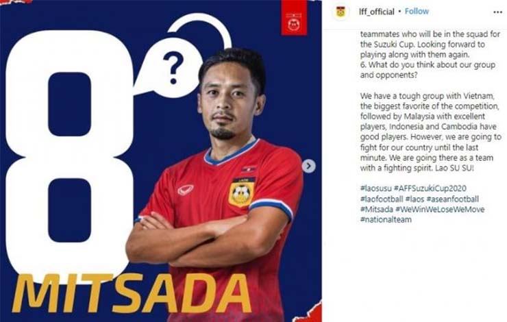 Tiền vệ Mitsada Saitafah cho rằng Lào sẽ cạnh tranh được với Việt Nam và Malaysia