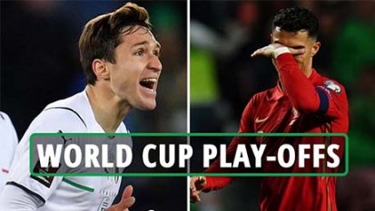 Play-off World Cup châu Âu: Italia và Bồ Đào Nha chung nhóm hạt giống