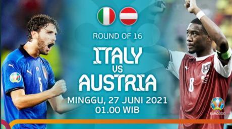 Kết quả Italia vs Áo 02h00 ngày 27/6 EURO 2020