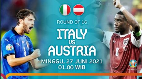 Trực tiếp Italia vs Áo, 02h00 ngày 27/6